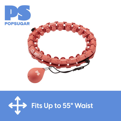Adjustable Weighted Fitness Hoop, Coral
