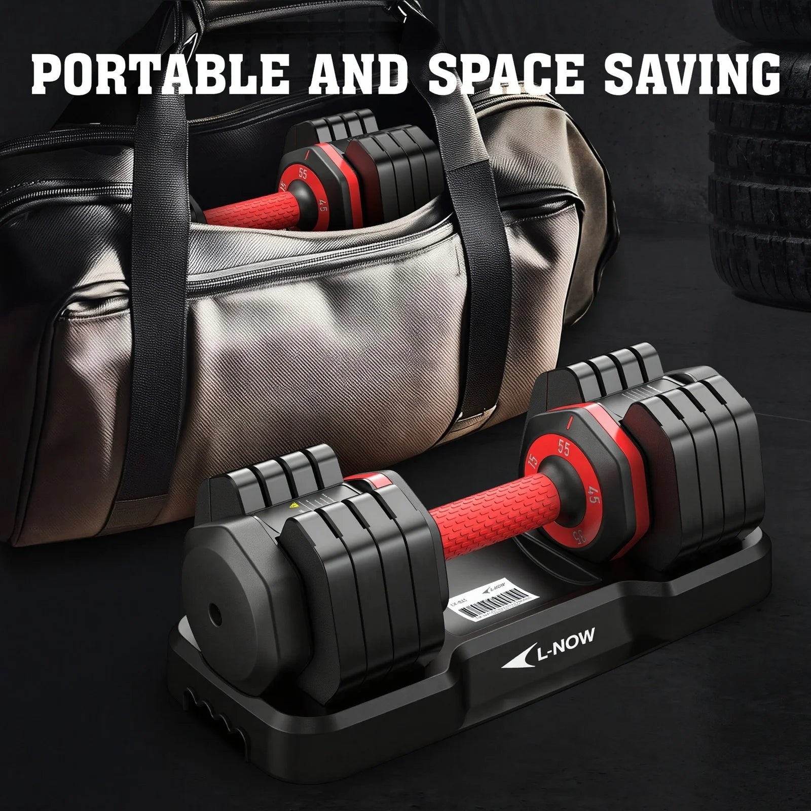 110LB Adjustable Dumbbells with High Quality Tray 15Lb to 55Lb Adjustable Dumbbell for Home Gym Exercise Equipment, ‌‌Christmas Gift