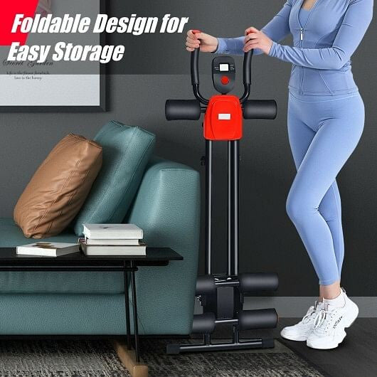 Foldable Adjustable Core Abdominal Trainer with 3 Adjustable Resistance and LCD Display-3