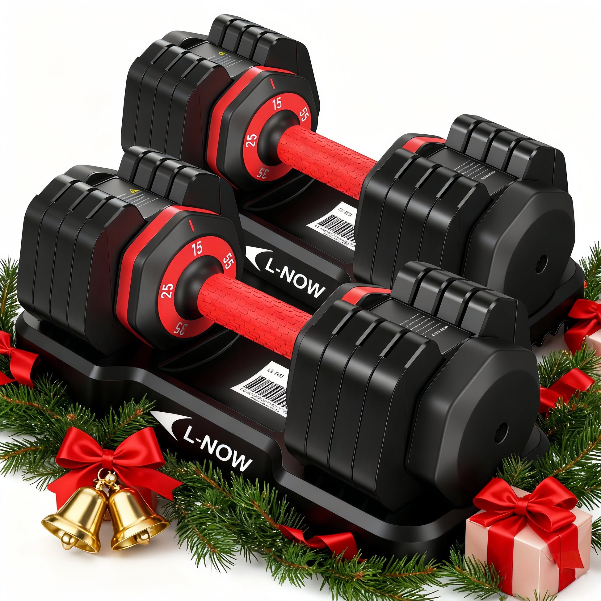 110LB Adjustable Dumbbells with High Quality Tray 15Lb to 55Lb Adjustable Dumbbell for Home Gym Exercise Equipment, ‌‌Christmas Gift