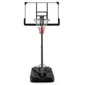 Basketball Hoop with 5.4-6.6FT Adjustable Height and 50" Backboard-Black-0