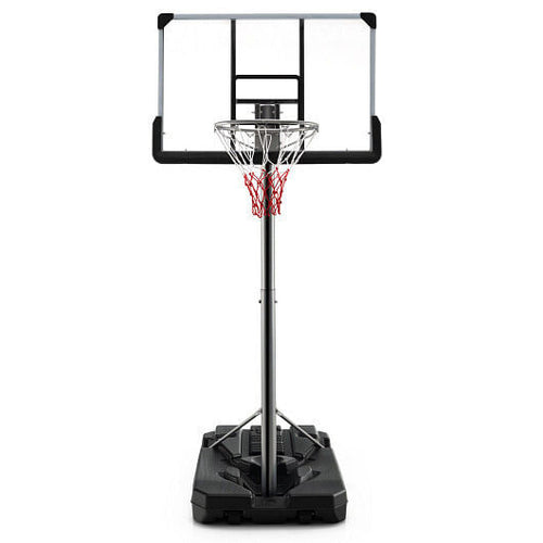 Basketball Hoop with 5.4-6.6FT Adjustable Height and 50" Backboard-Black-0