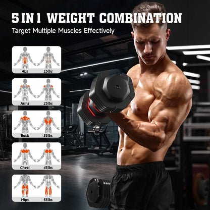 110LB Adjustable Dumbbells with High Quality Tray 15Lb to 55Lb Adjustable Dumbbell for Home Gym Exercise Equipment, ‌‌Christmas Gift